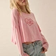 pink long sleeve t shirt women's